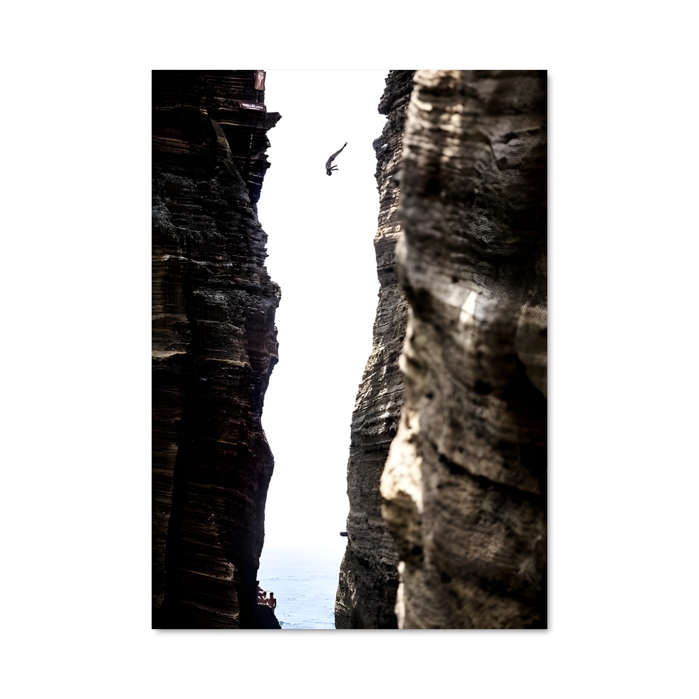 Poster Cliff diving falaise